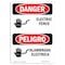 Signmission Safety Sign, OSHA Danger, 14" Height, Electric Fence Bilingual Spanish OS-DS-D-1014-VS-1191 - alternate 1